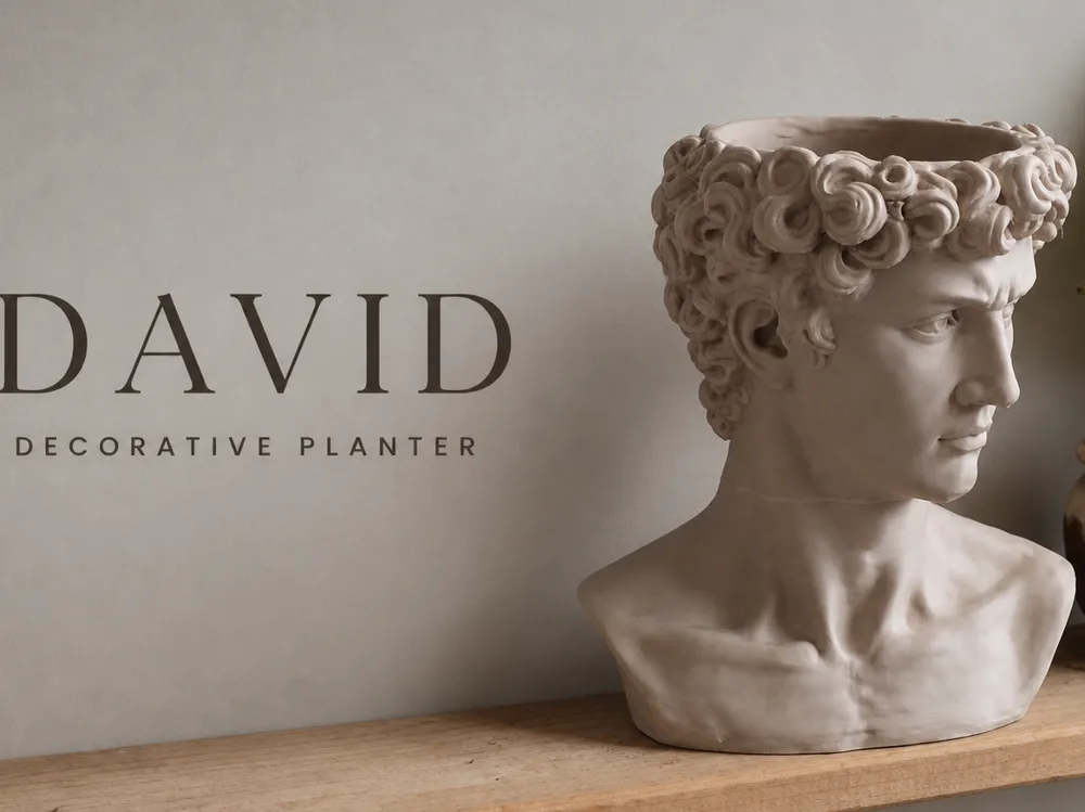 Maceta decorativa: DAVID DECORATIVE PLANTER. Referencia del modelo original.