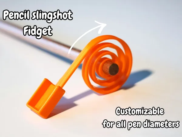 Fidget lance-pierre pour crayon
