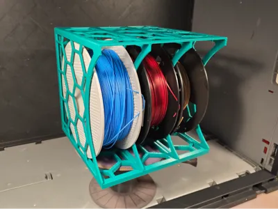 Modular Filament Shelf for 3 Spools