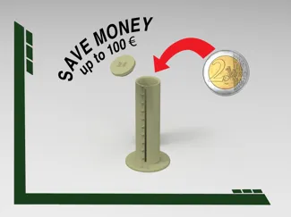 Money Stack Tower – Save 100 € with 2 € Coins
