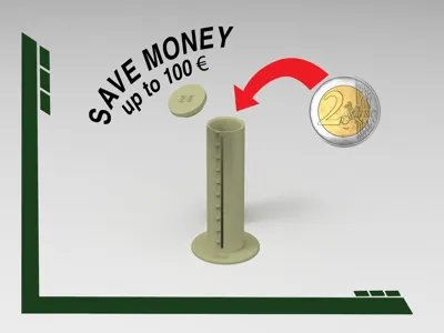 Money Stack Tower – Save 100 € with 2 € Coins
