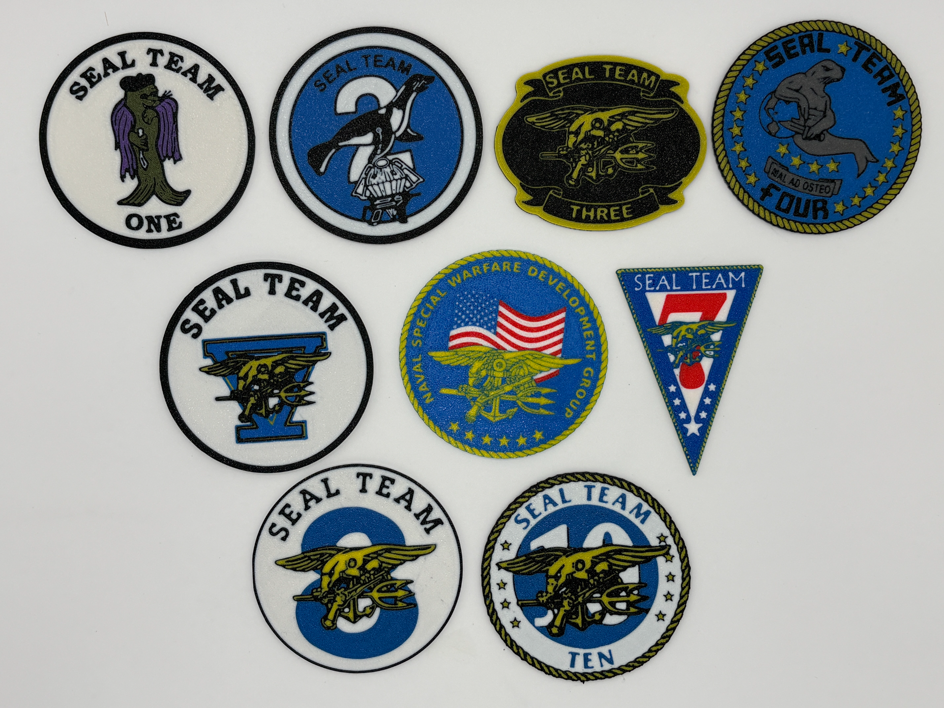 Navy Seal Team Insignias - 4 color versions