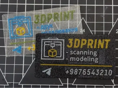 Business card for 3D print studio