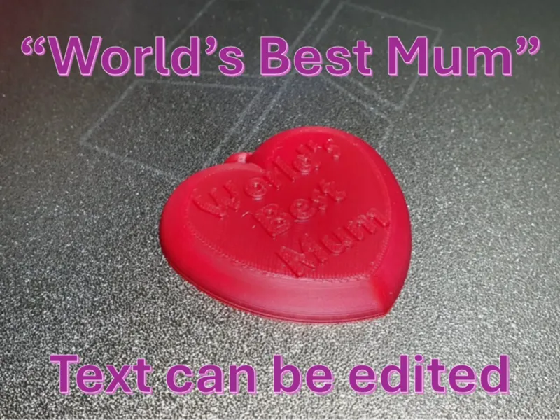 "World's Best Mum / Mom" Keyring