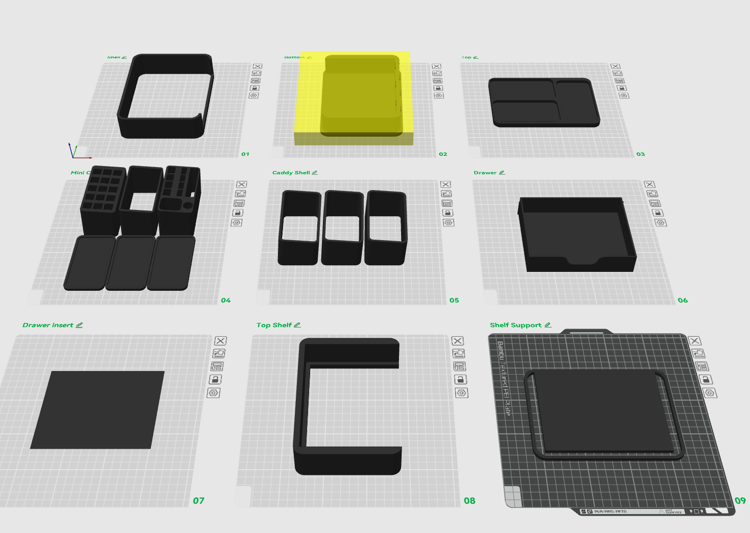 Miniatura 3 do modelo 3D Mini Caddy Drawer System