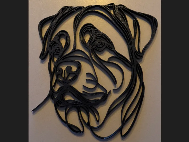 ROTTWEILER HEAD LINE ART wall decor