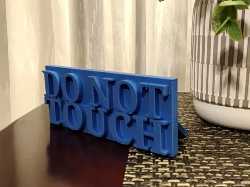 Do not touch sign