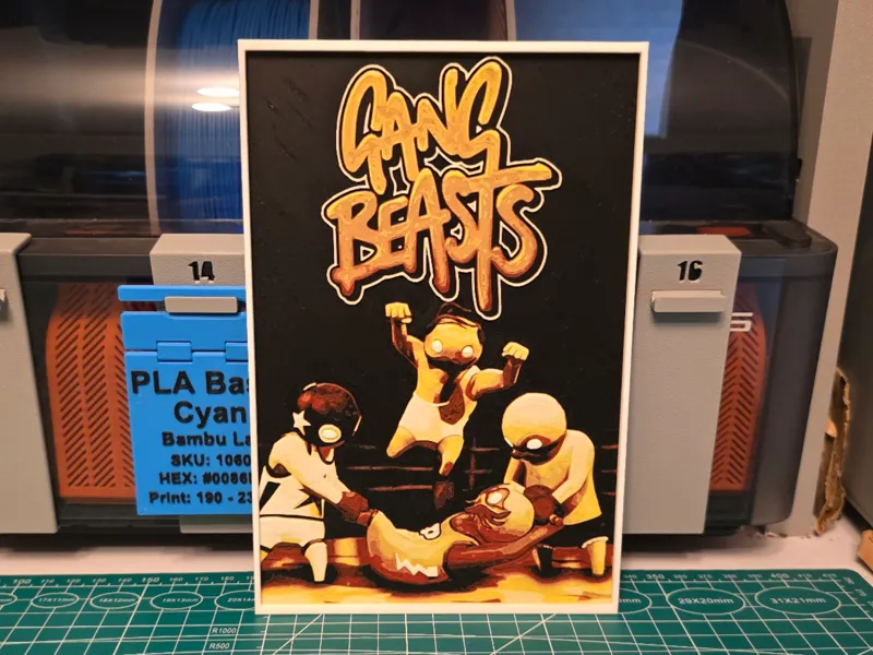 Gang Beasts Game Poster - Hueforge Art