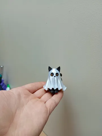 Adorno temático: Mini Halloween Ghost Cat — vista de referencia 4