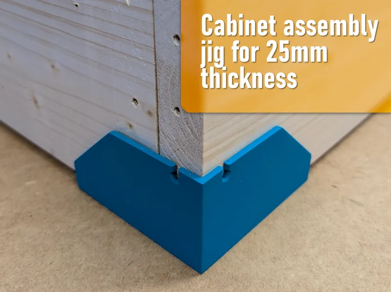 Cabinet assembly jigs for 25mm / 1" thick material