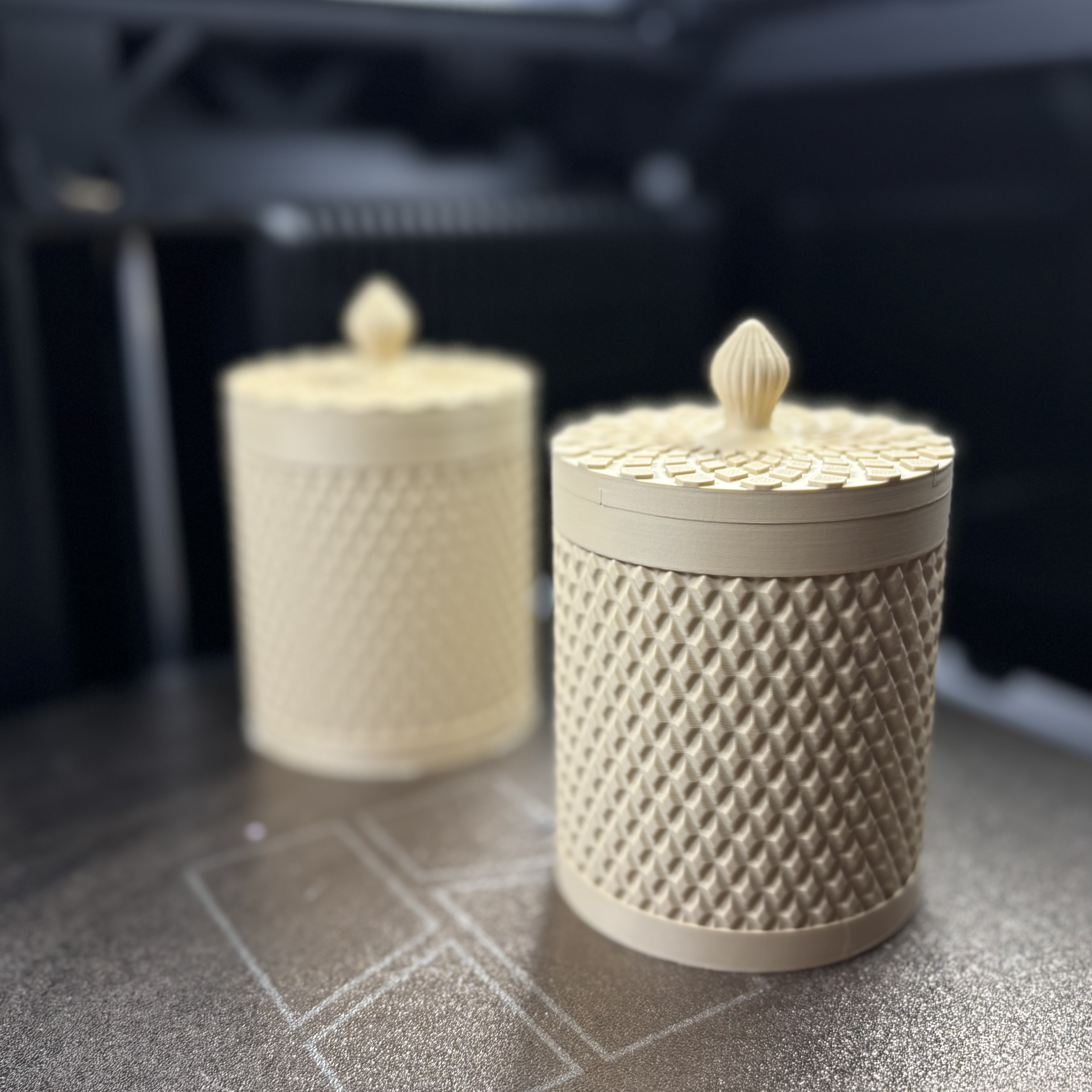 Miniatura 1 do modelo 3D 精美的带盖收纳罐-无支撑(Q_Craft)