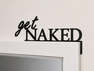 Door Frame Decoration "get naked"