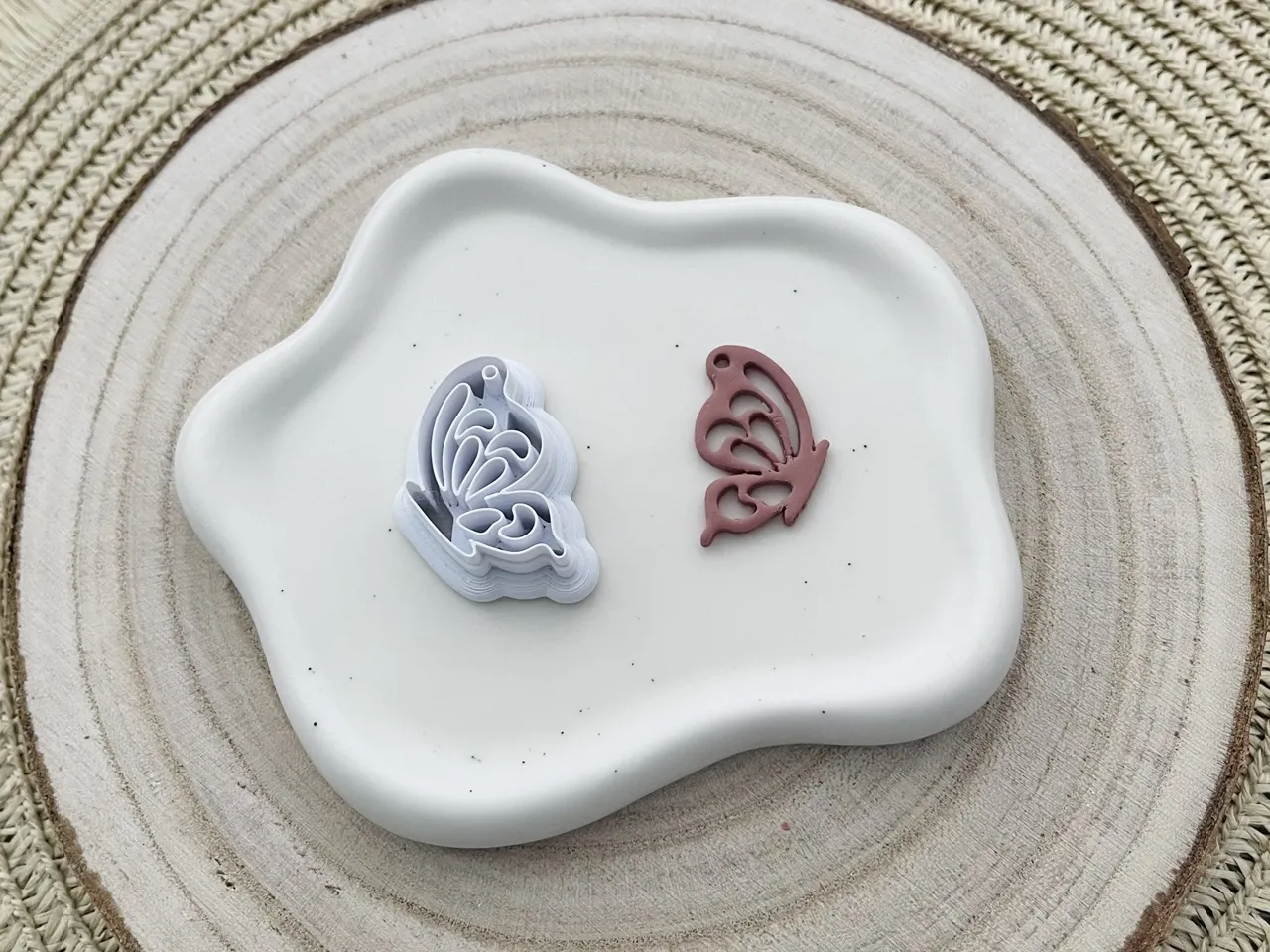 Butterfly Polymer Clay Earrings Cutter view 2