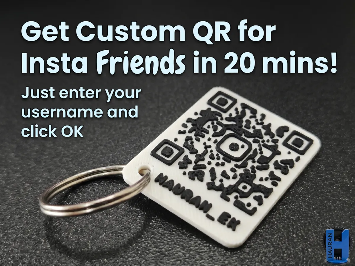 Instagram QR Code Keychain Generator - Free 3D Print Model - MakerWorld
