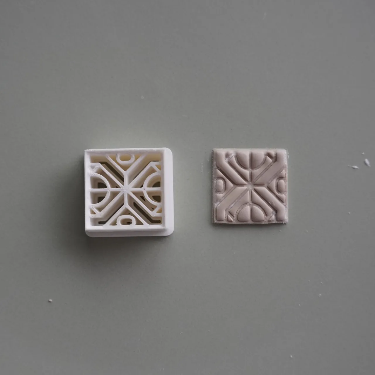 Square Tile Polymer Clay Cutter Earrings Necklaces view 2