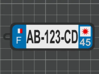 French License Plate
