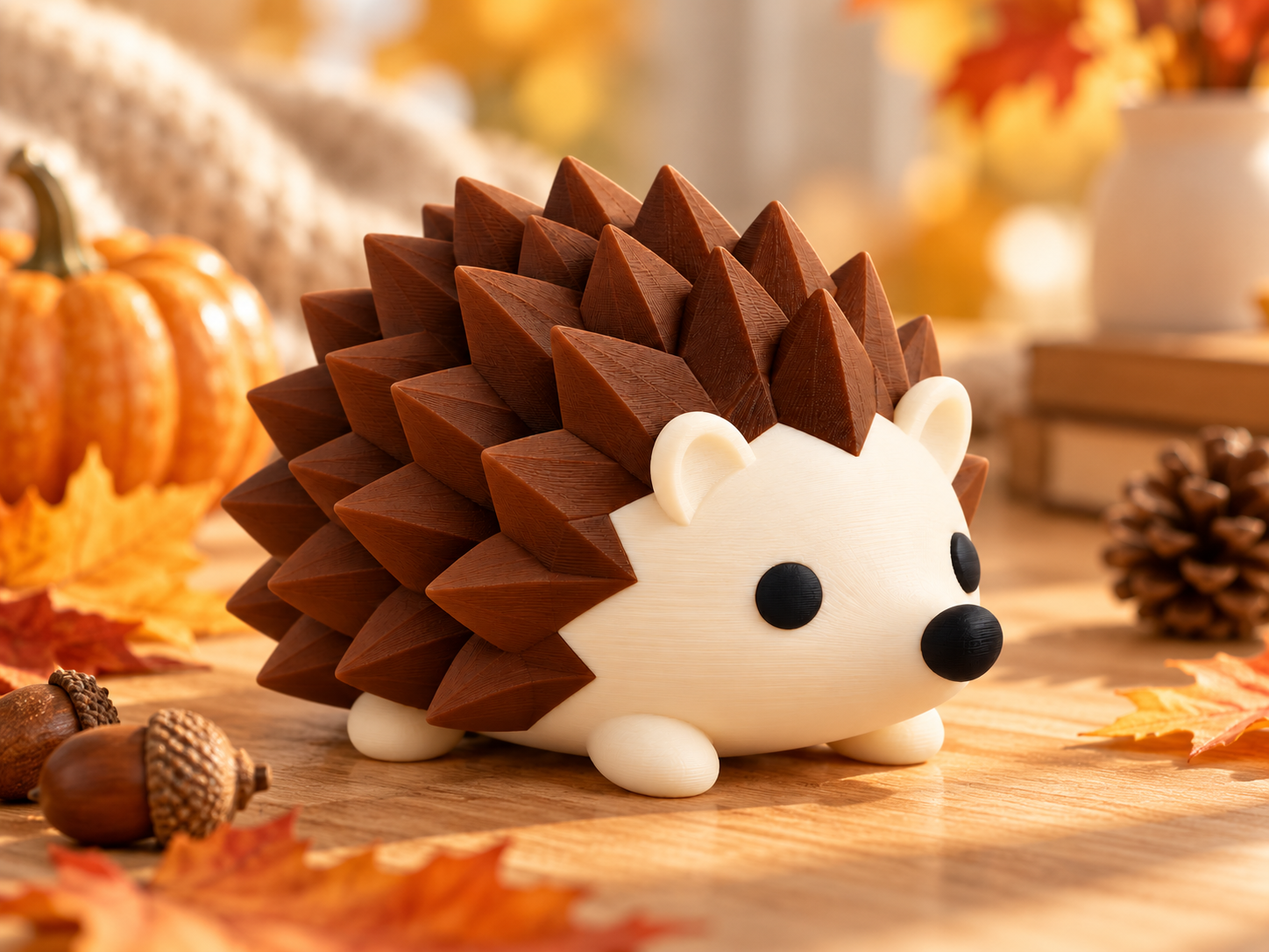 Cute Spiky Hedgehog – Autumn Decor - 1