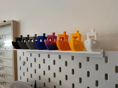 Clean and streamlined Benchy top shelf for IKEA Skådis