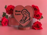 Décoration cœur maman et bébé — photo 2