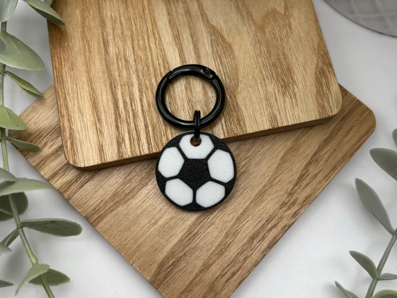 Football Keyring / Pet Tag (Editable)