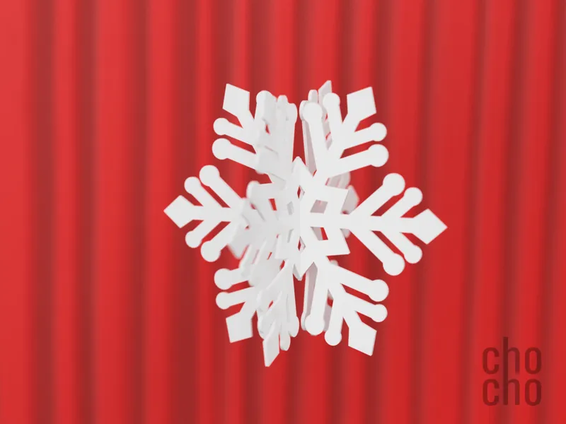 Snowflake Collection 3D Ornament 05