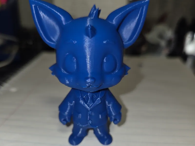Printmon Pup in a suit