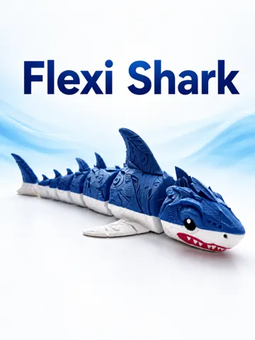 Modelo para impresión 3D: Flexi Shark – Articulated Shark with Detailed Body — vista de referencia 2
