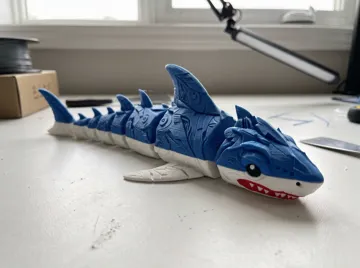 Modelo para impresión 3D: Flexi Shark – Articulated Shark with Detailed Body — vista de referencia 4