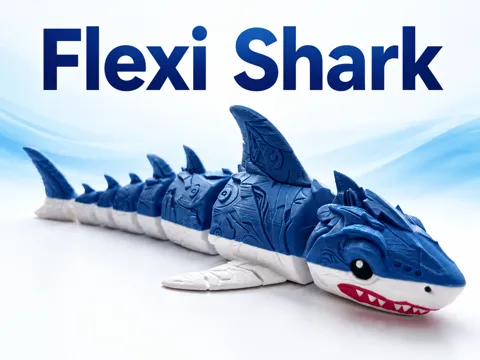 Modelo para impresión 3D: Flexi Shark – Articulated Shark with Detailed Body — referencia de MakerWorld