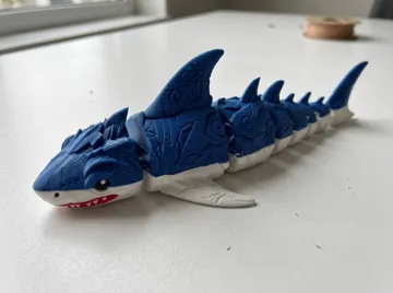 Modelo para impresión 3D: Flexi Shark – Articulated Shark with Detailed Body — vista de referencia 3
