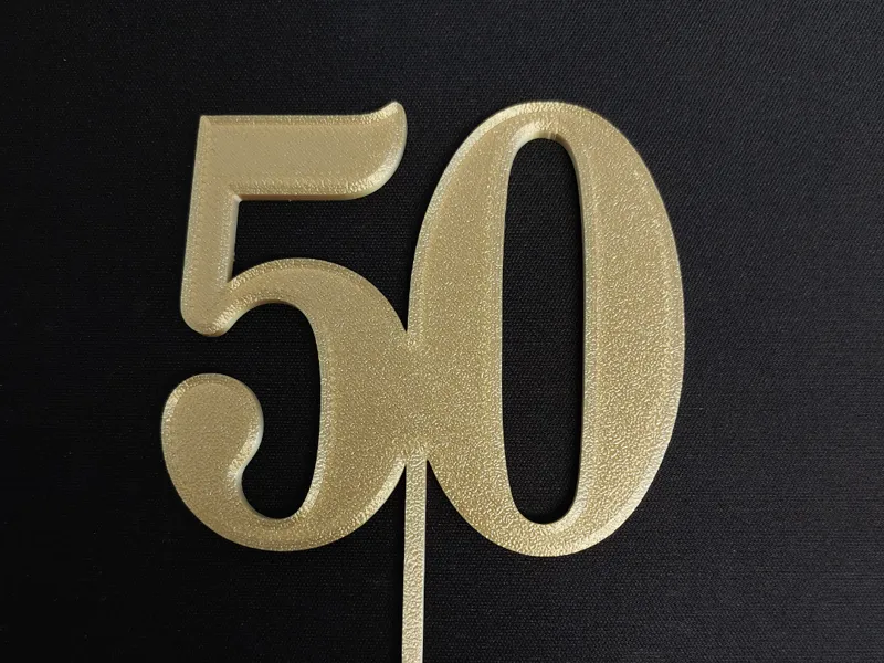50 cake topper