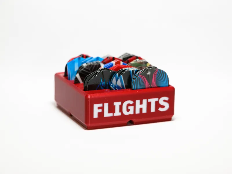 Gridfinity 2x2 Darts Flight Holder for 18 Sets