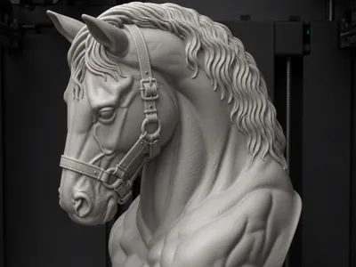 Elegant Horse Bust