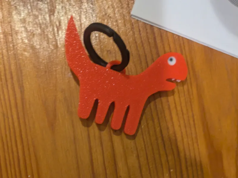Tommy the dinosaur keychain