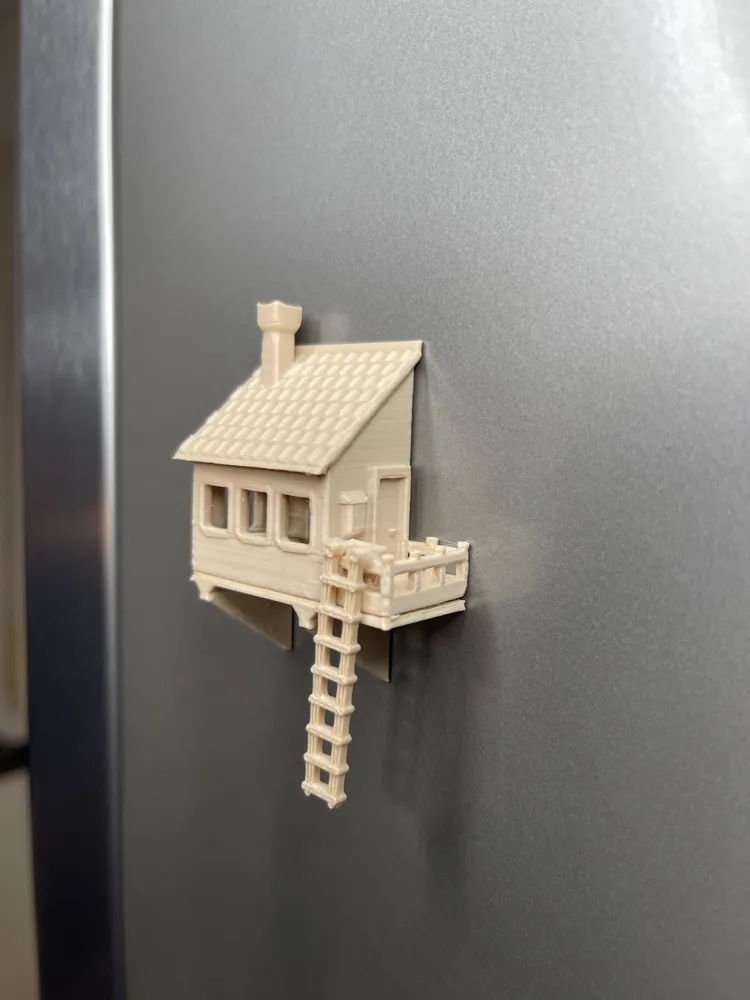 Treehouse Refrigerator Magnet - Free 3D Print Model - MakerWorld