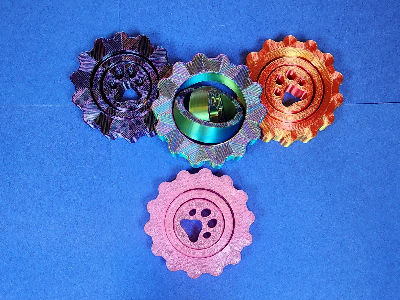Paw Print Gyroid Spinner Commercial Use