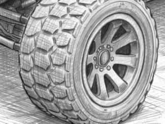 Tire with rim for rc car