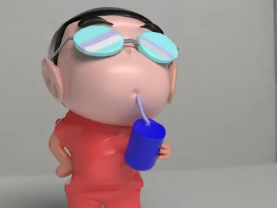 Shinchan Drinking