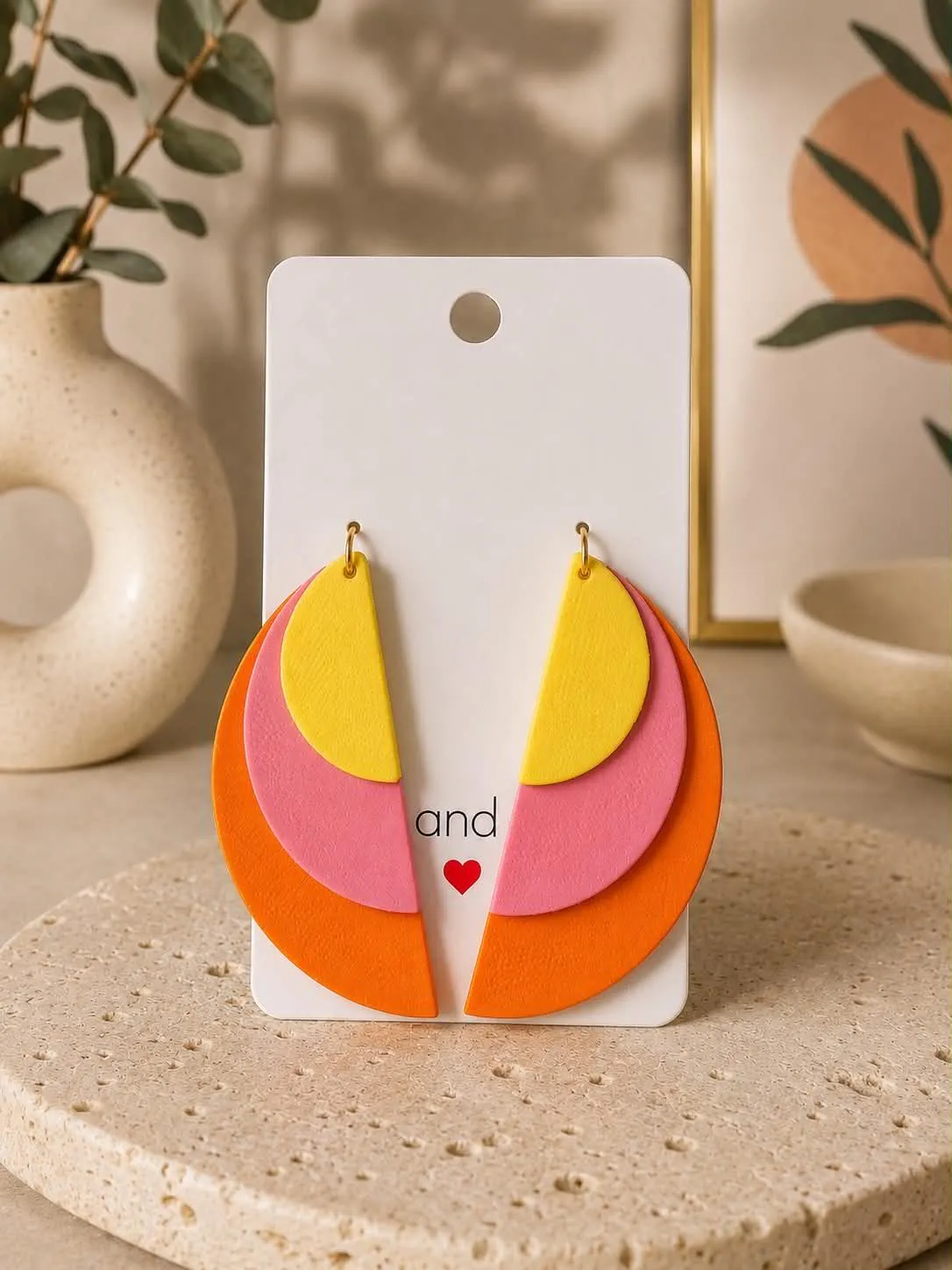 Boucles d'oreilles en 3 niveaux view 2