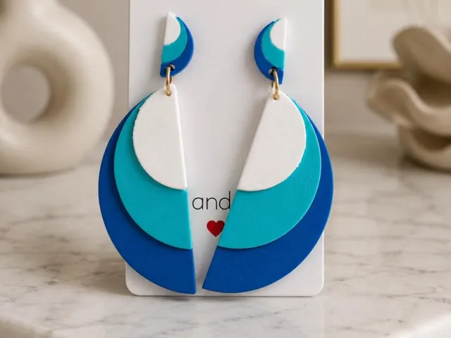 Boucles d'oreilles en 3 niveaux