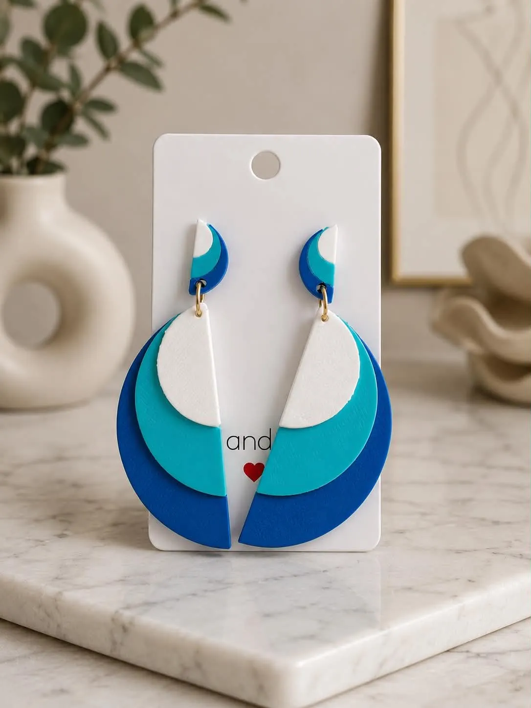 Boucles d'oreilles en 3 niveaux view 3
