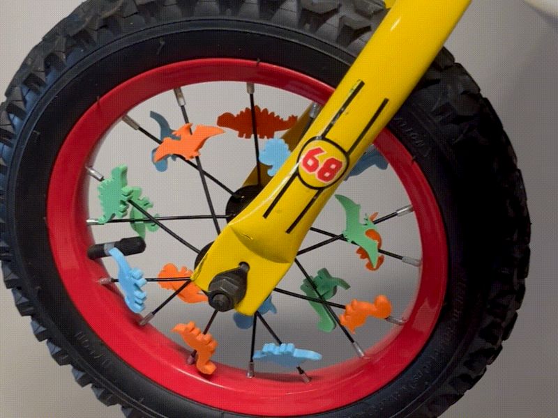 Dinosaur Bike Wheel Spoke Clips