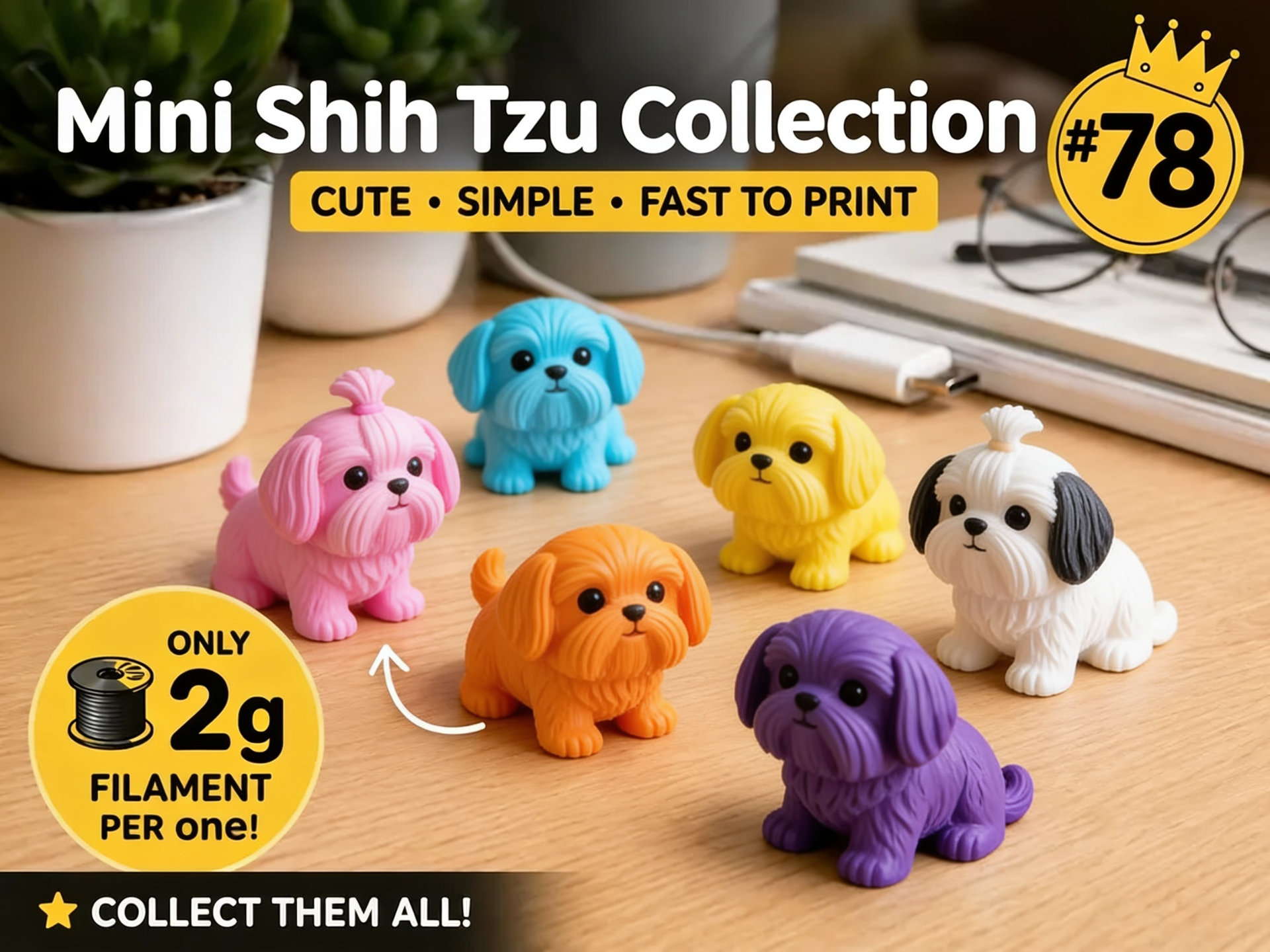Mini Yorkshire Terrier Fidget - Micro Zoo 3D model
