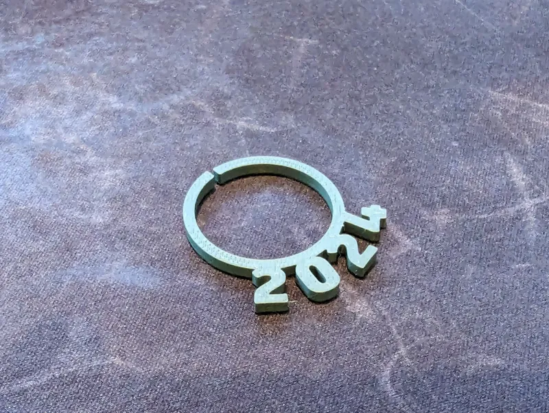 New Year Glass Charm