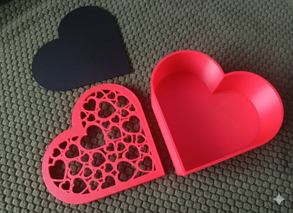 Heart Ornament Gift Box with Optional Insert - Free 3D Print Model ...