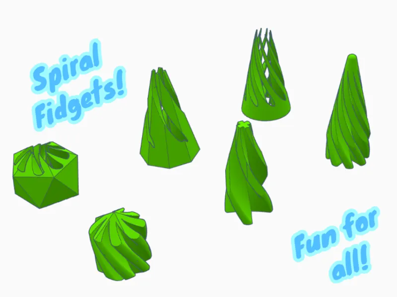 Spiral fidgets