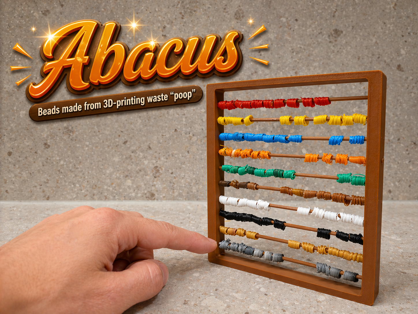 Abacus, with waste "poop" beads