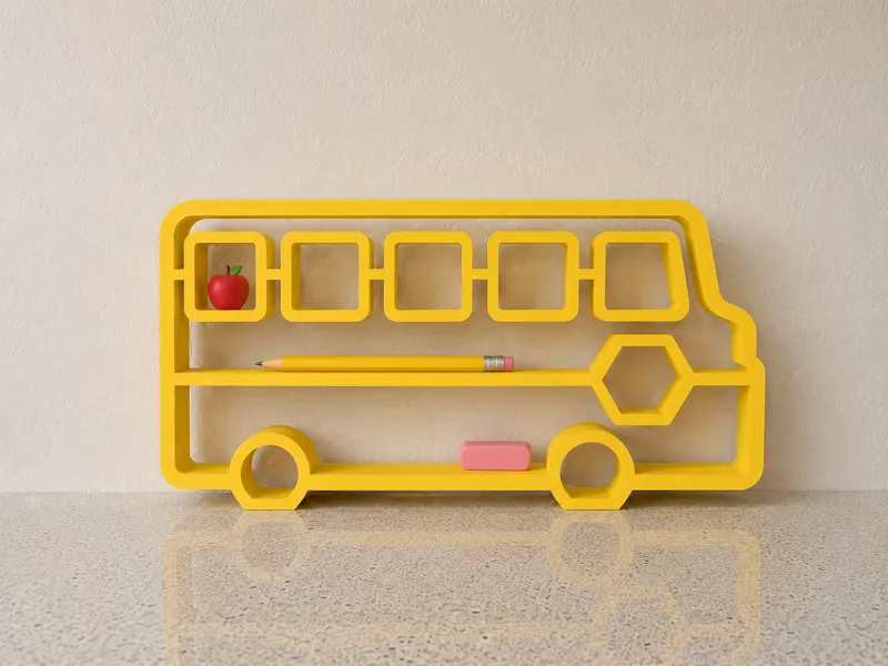 School Bus Display Shelf|Classroom & Kids Decor