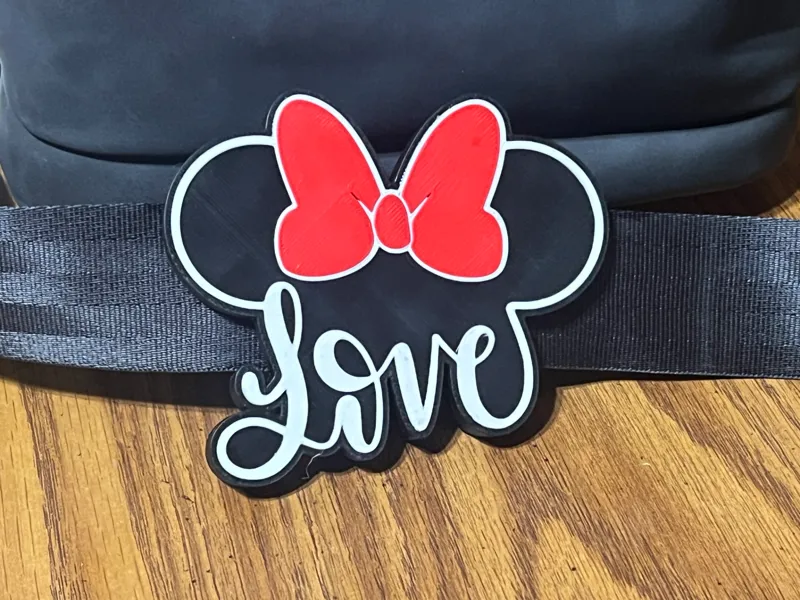 Minnie Mouse LOVE Bag Strap Charm