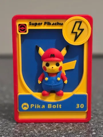 Accesorio para filamento: 3d Super Pikachu TCG Sammelkarte Relief-Karte — vista de referencia 2